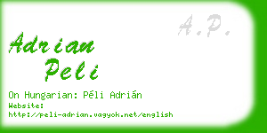 adrian peli business card