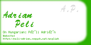 adrian peli business card